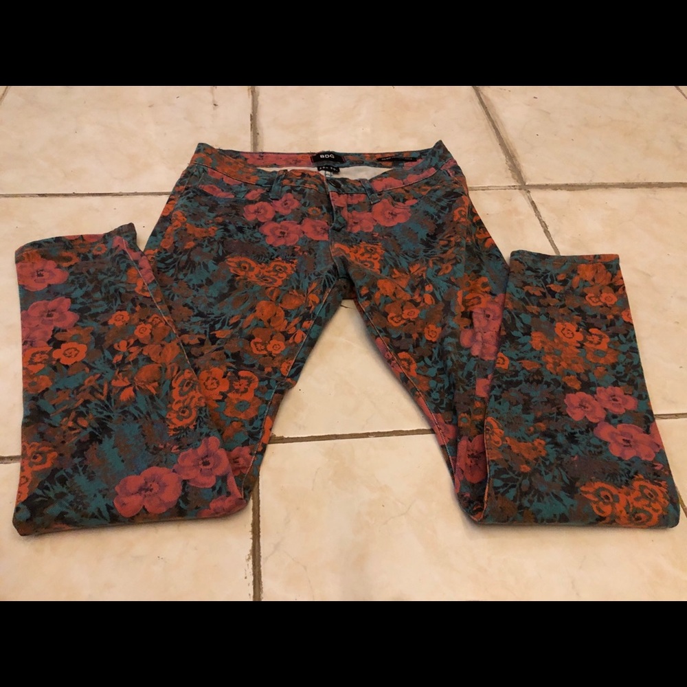BDG flowered jeans sz 28 3 for 10. Last day